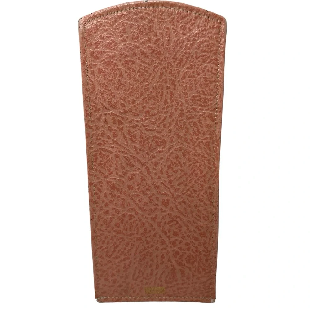 Princess Gardner Eyeglasses Case Pink Rose Textured Embellished Faux Leather Vtg